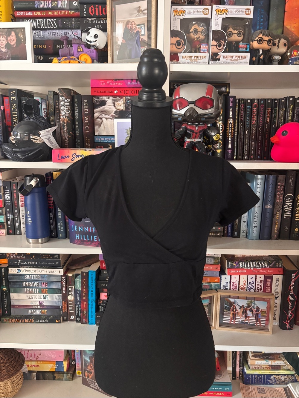 Cotton On Black Wrap Crop Top